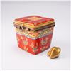 Image 1 : Rochard Limoges Hand Painted Porcelain Box - Chinese Takeout Box Form