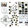 Image 1 : 6 Cards of assorted material buttons