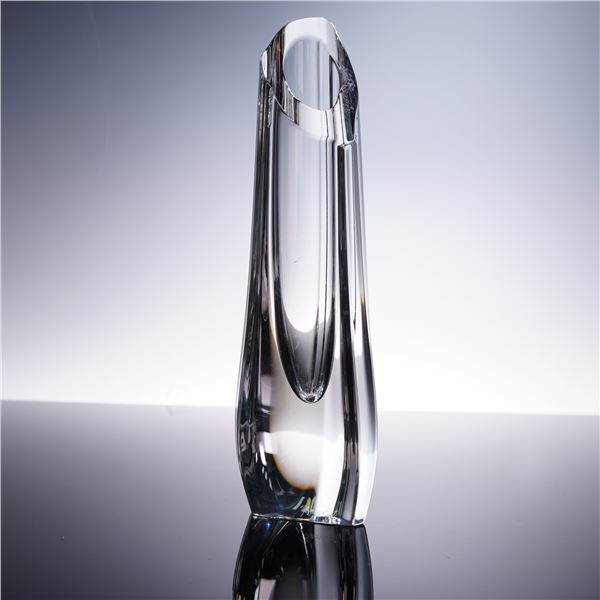 Baccarat Crystal Sculptural Vase Modern Design