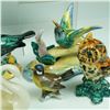 Image 2 : 17pc Hand-Painted Bird Porcelain and Pottery Figures