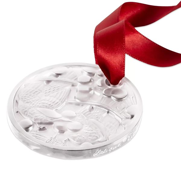Lalique Crystal 2015 Christmas Ornament Merles Raisins