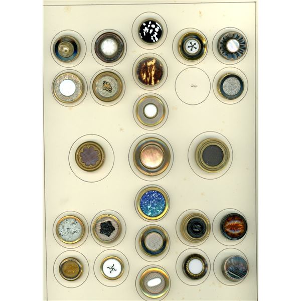 A card of Drum shaped buttons.