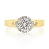 Image 4 : Vintage 18k TT Gold .30 ctw Round Brilliant Pave Diamond High Quality Cluster Ri