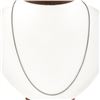 Image 6 : Estate Solid 14K White Gold 20" Long 1.3mm Polished Box Link Chain Necklace