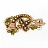 Image 3 : Victorian 12k Rose & Green Gold Natural Seed Pearl Flower Brooch