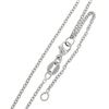 Image 7 : New Platinum 1.53 ctw Shared Prong Round Brilliant Diamond Cross Pendant w/ Chai