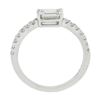 Image 2 : 14k White Gold 1.21 ctw GIA Emerald Cut Sideways Diamond Solitaire Engagement Ri