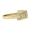 Image 5 : Solid 14K Yellow Gold 1.25 ctw Round Brilliant Cut Diamond Pyramid 3 Row Band Ri