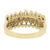 Image 6 : Solid 14K Yellow Gold 1.25 ctw Round Brilliant Cut Diamond Pyramid 3 Row Band Ri