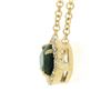 Image 5 : NEW 18k Gold .78 ctw GIA Marquise Emerald Solitaire Diamond Halo Pendant Necklac