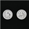 Image 4 : New 14k White Gold 0.26 ctw Martini Bezel Round Brilliant Diamond Stud Earrings