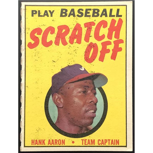 1970 TOPPS PLAY BASEBALL SCRATCH OFF HANK AARON (HOF)