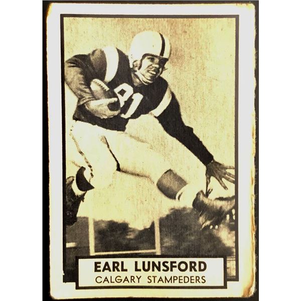 1962 TOPPS CFL EARL LUNSFORD (HOF)