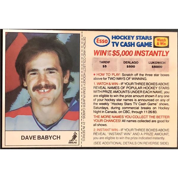 1983-84 ESSO DAVE BABYCH