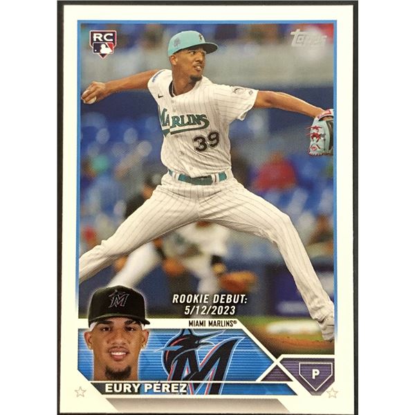 2023 TOPPS EURY PEREZ ROOKIE CARD