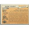 Image 2 : 1981 TOPPS RON YARY (HOF)
