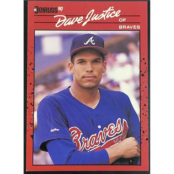 1990 DONRUSS DAVE JUSTICE ROOKIE CARD
