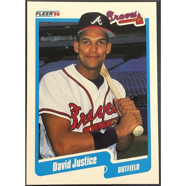1990 FLEER DAVE JUSTICE ROOKIE CARD