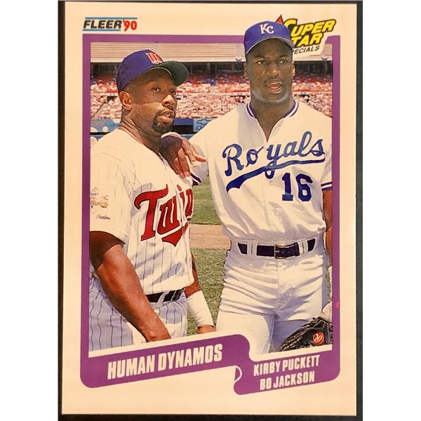 1990 FLEER KIRBY PUCKETT (HOF) / BO JACKSON