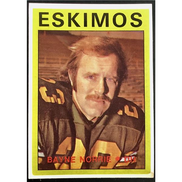 1972 O-PEE-CHEE BAYNE NORRIE