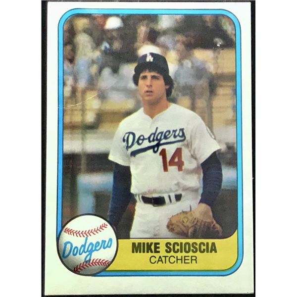 1981 FLEER MIKE SCIOSCIA ROOKIE CARD