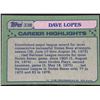 Image 2 : 1982 TOPPS DAVEY LOPES