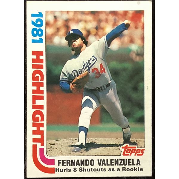 1982 TOPPS FERNANDO VALENZUELA