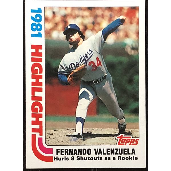 1982 TOPPS FERNANDO VALENZUELA