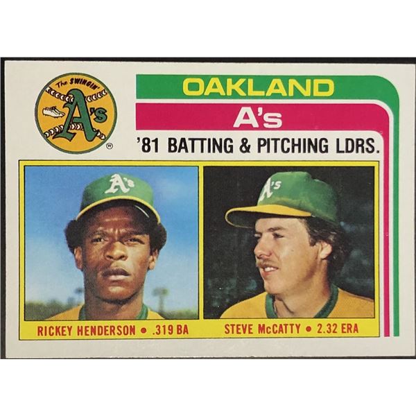 1982 TOPPS RICKEY HENDERSON (HOF)