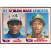 Image 1 : 1982 TOPPS RICKEY HENDERSON / TIM RAINES (HOF)