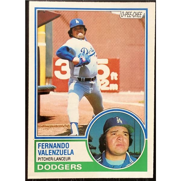 1983 O-PEE-CHEE FERNANDO VALENZUELA