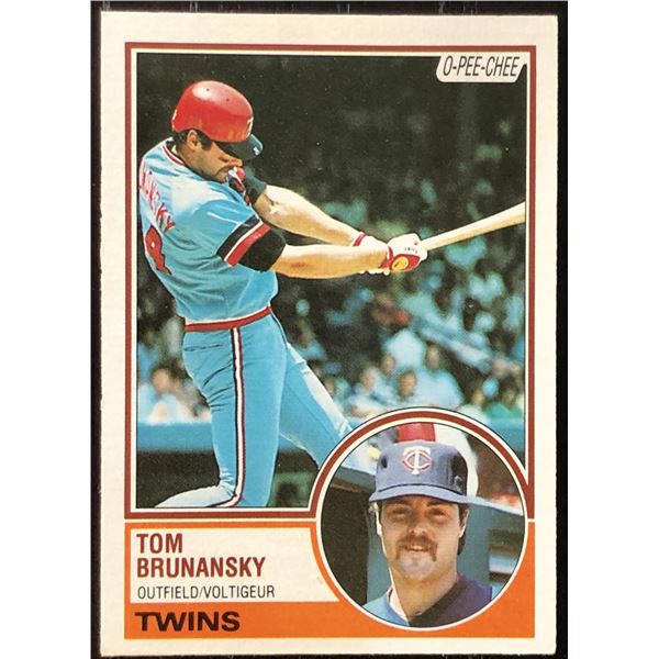 1983 O-PEE-CHEE TOM BRUNANSKY