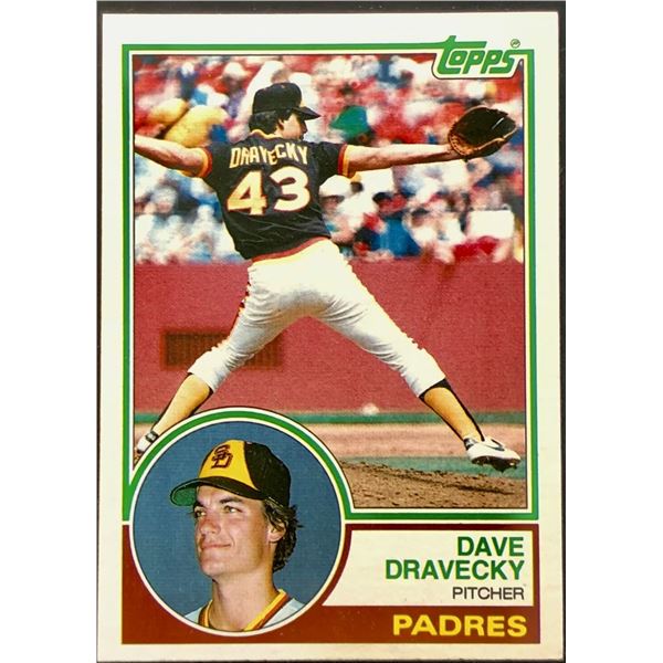 1983 TOPPS DAVE DRAVECKY ROOKIE CARD
