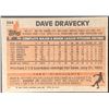 Image 2 : 1983 TOPPS DAVE DRAVECKY ROOKIE CARD
