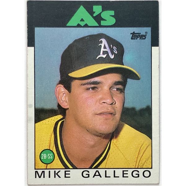 1986 TOPPS MIKE GALLEGO ROOKIE CARD
