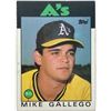 Image 1 : 1986 TOPPS MIKE GALLEGO ROOKIE CARD