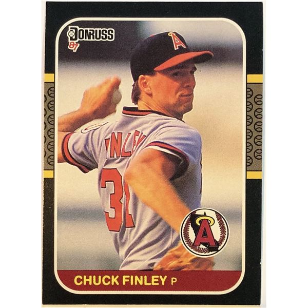 1987 DONRUSS CHUCK FINLEY ROOKIE CARD