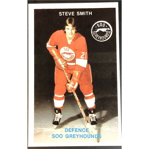 1980-81 JR. CARD - SOO GREYHOUNDS (OHL) - STEVE SMITH
