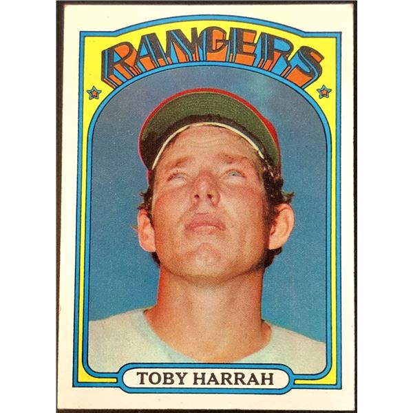 1972 TOPPS TOBY HARRAH ROOKIE CARD