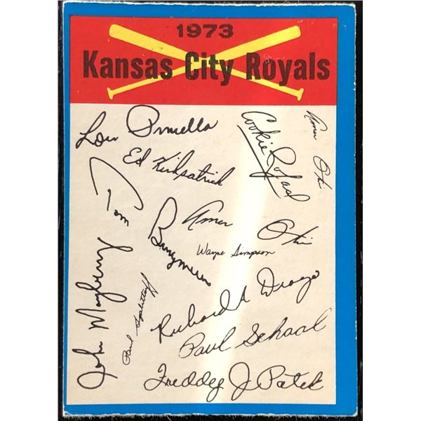1973 O-PEE-CHEE KANSAS CITY ROYALS