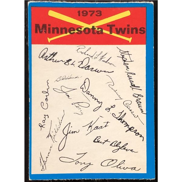 1973 O-PEE-CHEE MINNESOTA TWINS
