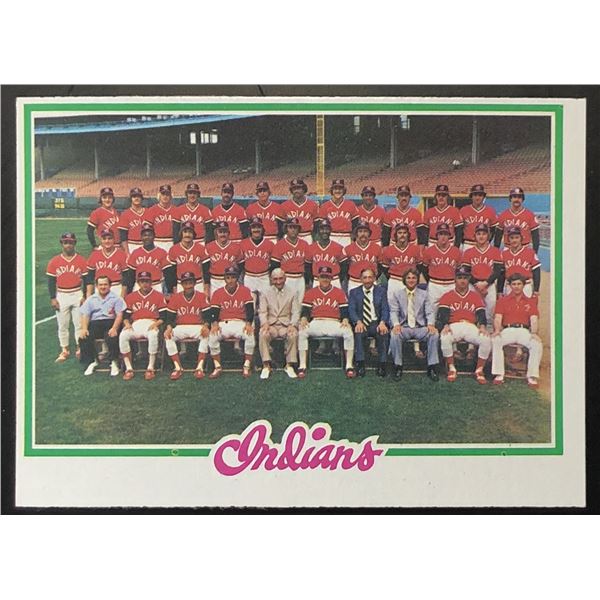 1978 TOPPS CLEVELAND INDIANS