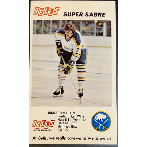 1973-74 BELL'S SUPERMARKET BUFFALO SABRES - RICK MARTIN (HOF)