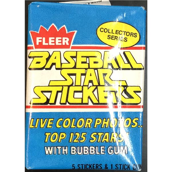 1981 FLEER STAR STICKERS BASEBALL WAX PACK