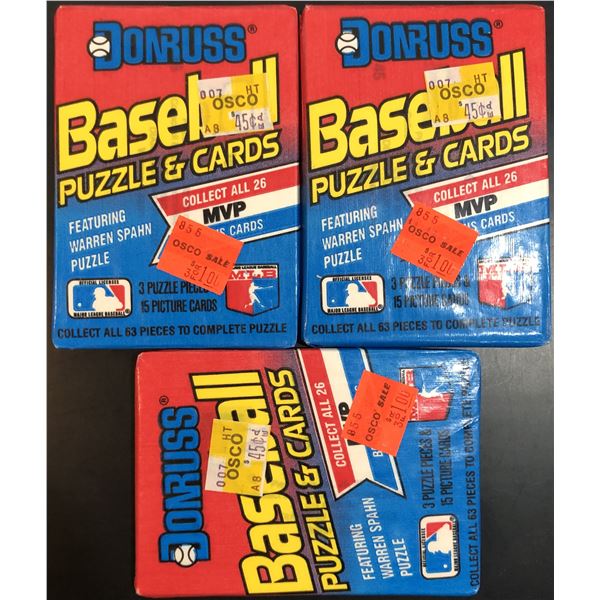 1989 DONRUSS BASEBALL WAX PACKS (3)