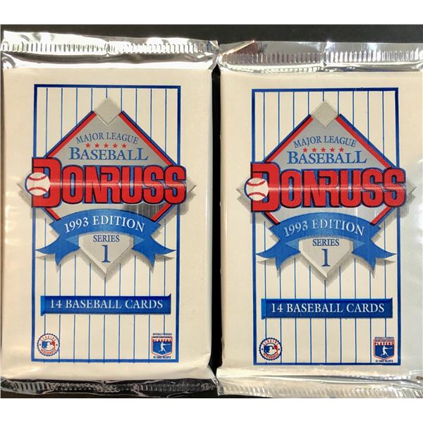 1993 DONRUSS BASEBALL SERIES ONE - SEALED PACKS (2)
