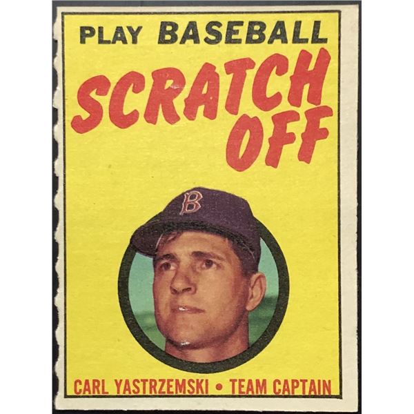 1970 TOPPS CARL YASTRZEMSKI (HOF) SCRATCH OFF