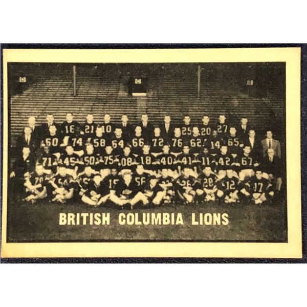 1962 O-PEE-CHEE B.C. LIONS