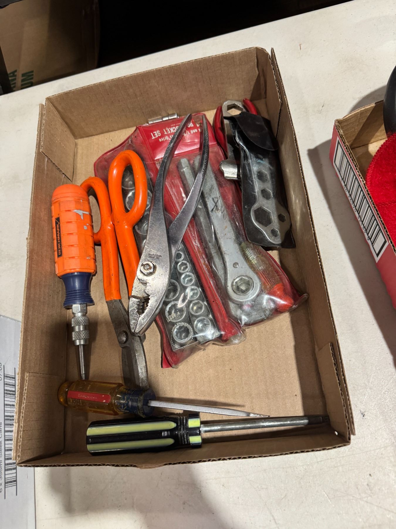 Handyman Tool Kit with Assorted Tools, Goggles Stock Image - Image of
