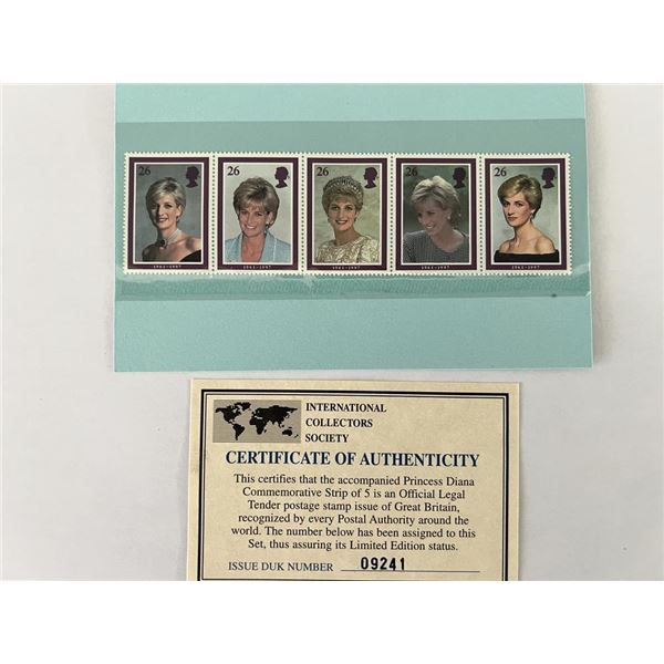 Princess Diana collectible stamp set